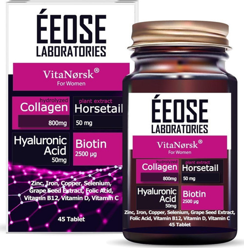 Collagen Tablet ( Kollajen + Hyaluronik Asit + Atkuyruğu + Biotin + C Vitamini) 45 Tablet