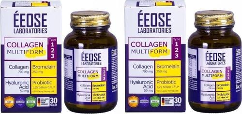 Multiform Collagen, Bromelain, Hyaluronik Asit Ve Probiyotik 30 Tablet -2 Adet
