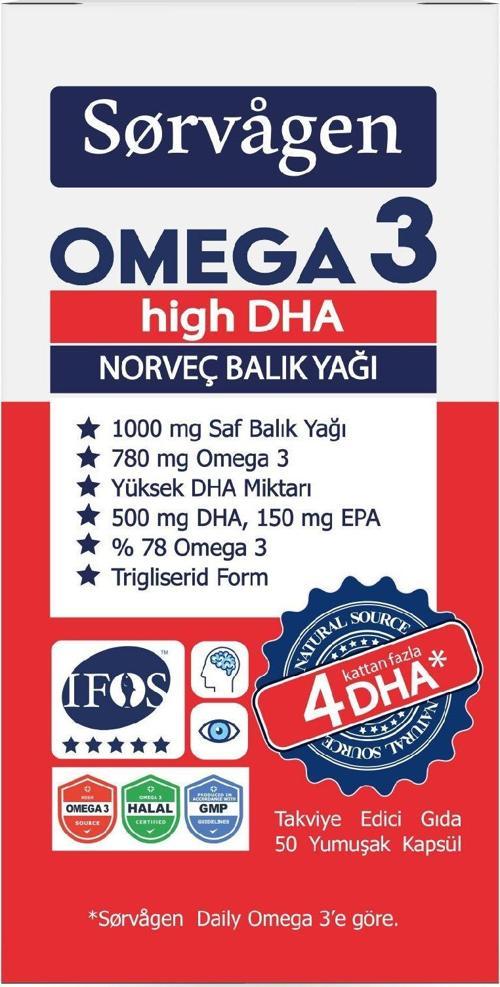 Omega 3 High Dha 50 Kapsül