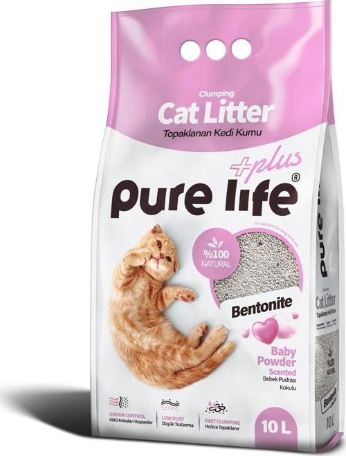 PLUS BEBEK PUDRALI KEDİ KUMU 10 LT