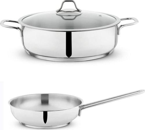 Held 28 CM Çelik Tencere Takımı Basık Tencere-Çelik Tava Sc ha fer