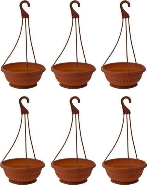 SY-5735 Askılı Aranjman Balkon Saksı No 0 Kahverengi 6 Adet