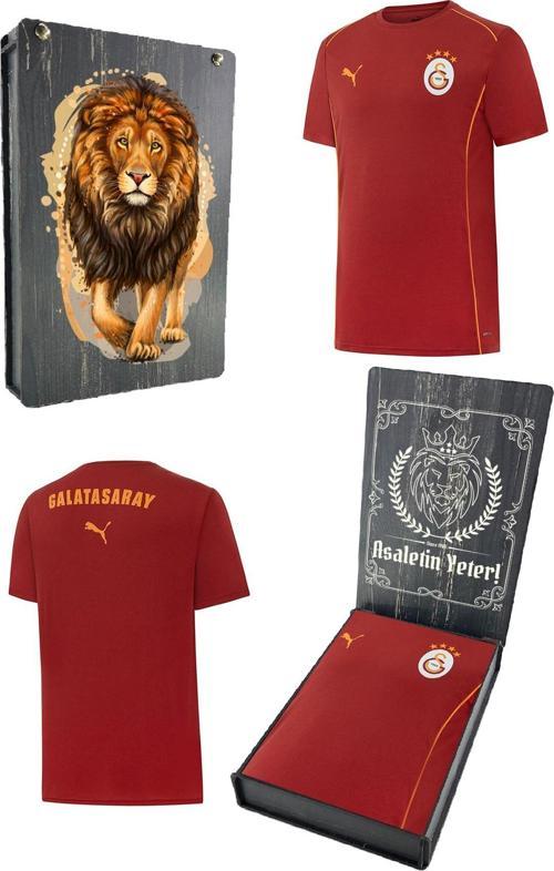 Orijinal Lisanslı 2024/25 Kırmızı Antrenman T-Shirt Gs Aslan Baskılı Hediyel