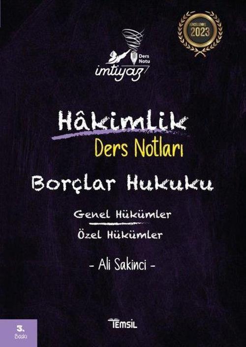 2023 İmtiyaz - Hakimlik Ders Notları - Borçlar Hukuku