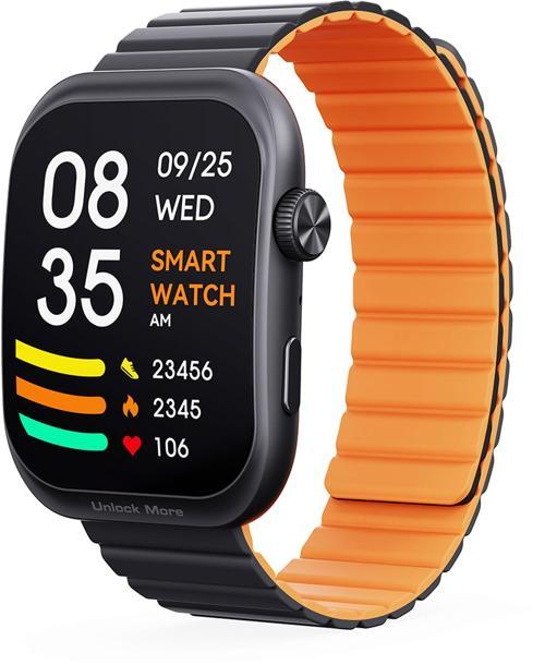 SW-1U Akıllı Saat 1 Ultra 2,0 inc Amoled Ekran 15 gün Pil Ömrü IP67 Siyah ve Turuncu