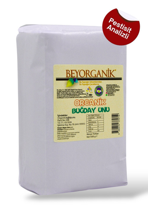 Organik Buğday Unu 1Kg (Pestisit Ve Aflatoksin Analizli)
