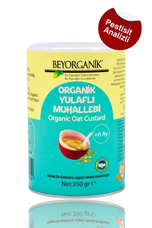 Organik Bebek Ek Gıdası Yulaflı Keçiboynuzlu Muhallebi (Pestisit Ve Aflatoksin Analizli) 350Gr