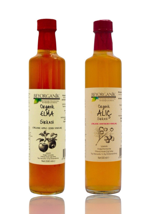 Organik Alıç Ve Elma Sirke Seti 2'Li 500Ml (Pestisit Analizli)