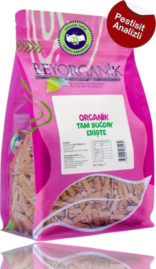 Organik Tam Buğday Erişte 500Gr (Pestisit Ve Aflatoksin Analizli)