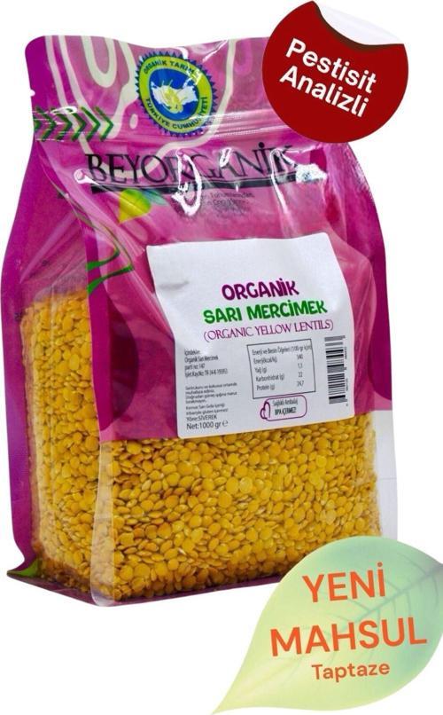 Organik Sarı Mercimek 1Kg (Pestisit Ve Aflatoksin Analizli)