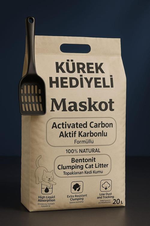 Kedi Kumu Aktif Karbon 20 Lt Kürek Hediyeli