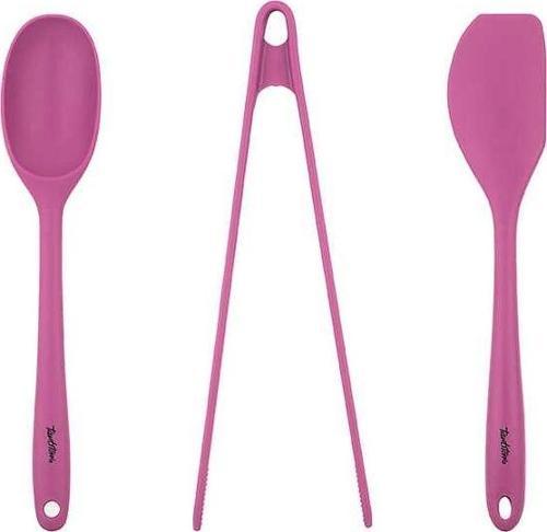 Silikon Vişne 3'lü Büyük Servis Seti