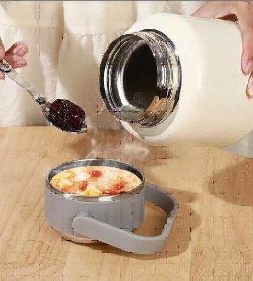 Çelik Mama Termosu sıcak veya soğuk yiyecekler için öğle yemeği termosu 900 ml