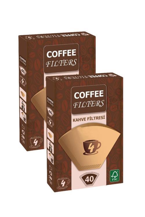 Caffeo Filters NO4 40 Adet Kahve Filtre Kağıdı x 2 Adet