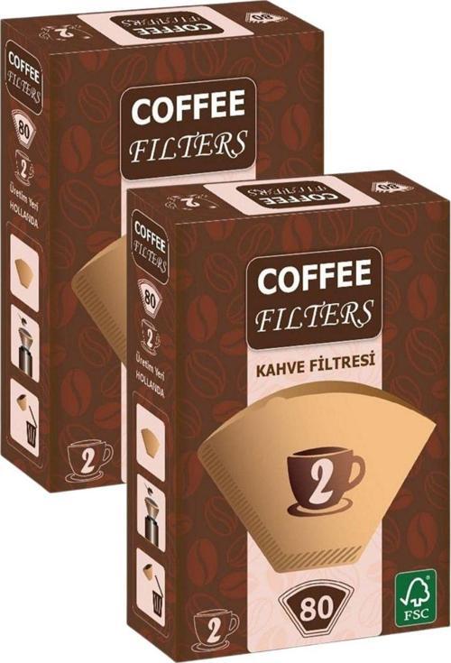 Caffeo Filters NO2 80 Adet Kahve Filtre Kağıdı x 2 Adet