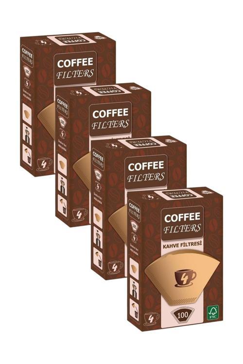 Caffeo Filters NO4 100 Adet Kahve Filtre Kağıdı x 4 Adet
