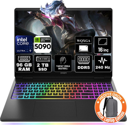 Omen Max Intel Core Ultra 9 275HX 96GB 2TB SSD RTX5090 24GB W11P 16" Wqxga 240Hz B92QMEA-A22