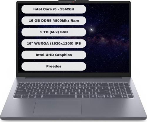 Ideapad Slim 3 16IRH10 Intel Core i5 13420H 16GB 1TB SSD Freedos 16'' WUXGA 83K2001UTR