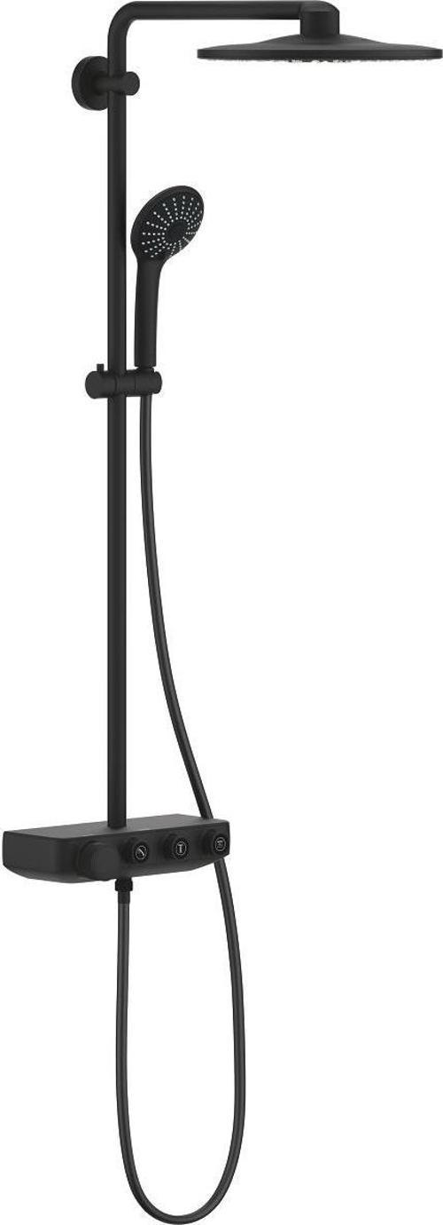 Euphoria SmartControl System 310 Duo Duvara Monte Termostatik Bataryalı Duş Sistemi Phantom Black - 22120KF0