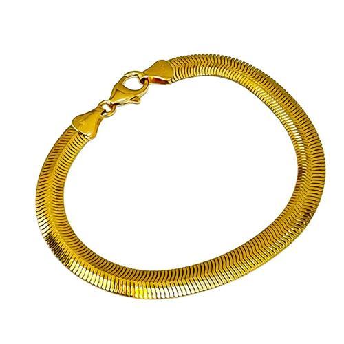 İtalyan Ezme Balık Sırtı 6,20 mm Altın Bileklik
