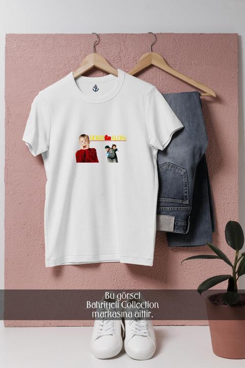 Oversize Home Alone  Tasarımlı Unisex T-Shirt