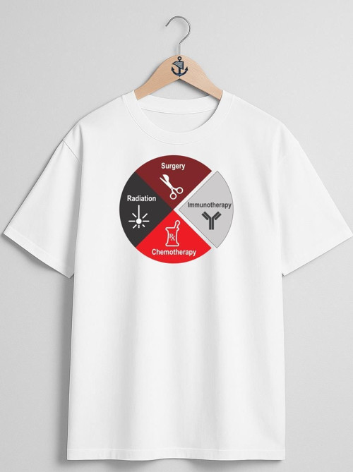 Oversize Cancer İmmunotherapy Treatment Of Kanser Göğüs Tasarımlı Unisex T-Shirt