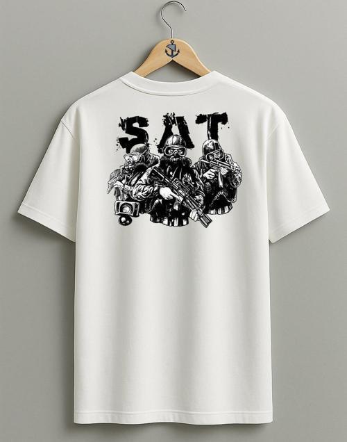 Oversize Effective Sat Sırt Tasarımlı Unisex T-Shirt