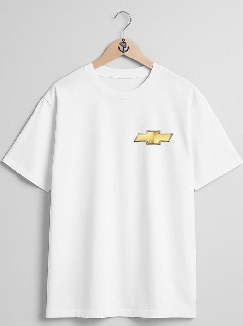 Oversize Chevrolet Logosu, Chevrolet Chevy Cep Tasarımlı Unisex T-Shirt
