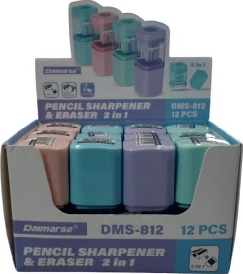 Kalemtraş Silgili Daimarse Dms-812 (12 Li Paket)