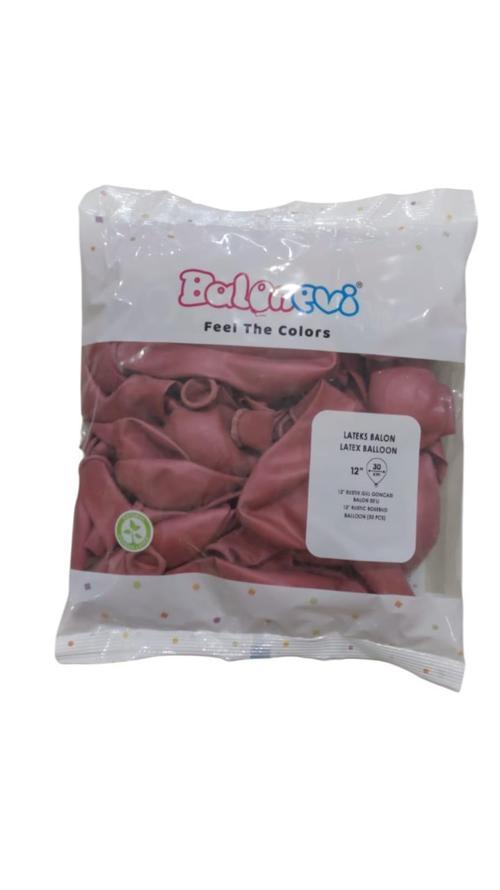 Balon 12" Gül Goncası (50 Li Paket)