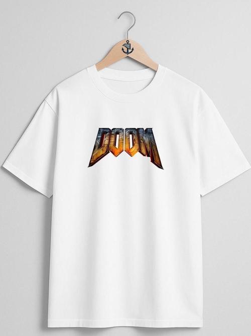 Oversize Doom 3 Bfg Göğüs Tasarımlı Unisex T-Shirt