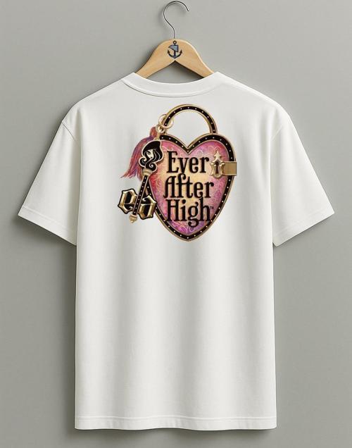 Oversize Ever After High Doll Sırt Tasarımlı Unisex T-Shirt