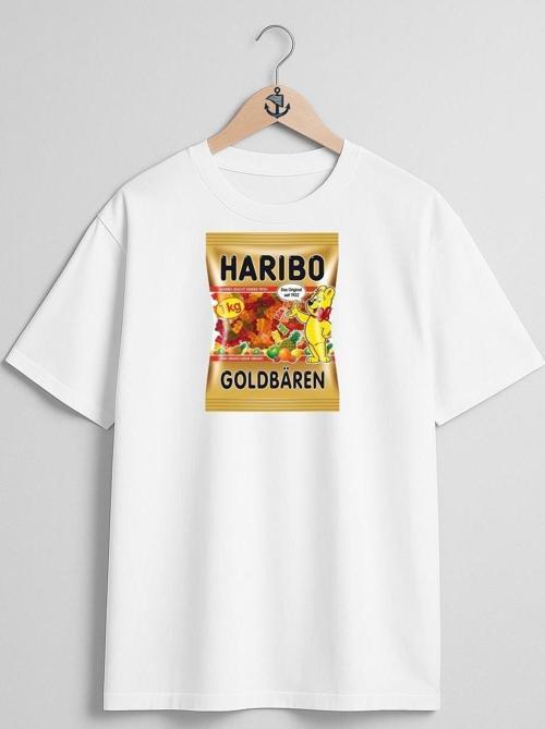 Oversize Haribo Şeker Göğüs Tasarımlı Unisex T-Shirt