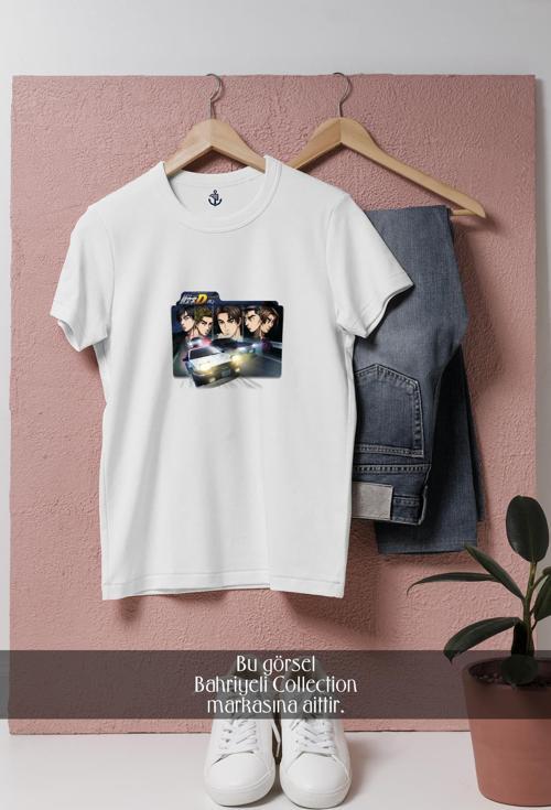 Oversize Shin Gekijou-Ban Initial D Legend  Tasarımlı Unisex T-Shirt