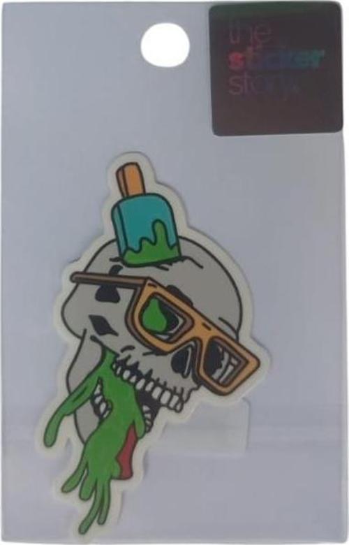 Yapışkanlı Sudan Etkilenmeyen Sticker The Sticker Story Kurukafa Tss0268 (1 Adet)