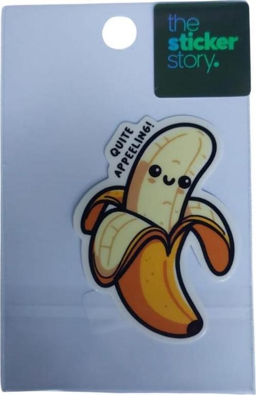 Yapışkanlı Sudan Etkilenmeyen Sticker The Sticker Story Muz Tss0115 (1 Adet)