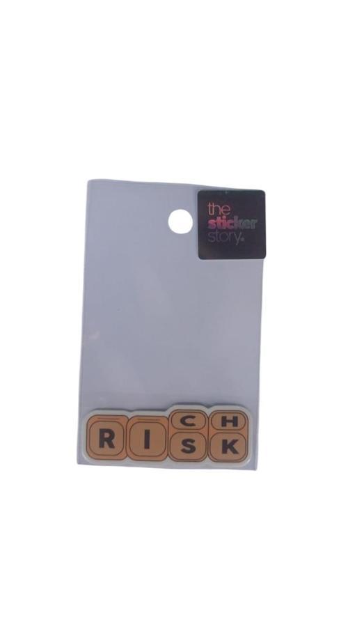 Yapışkanlı Sudan Etkilenmeyen Sticker The Sticker Story Rıch - Risk Tss0269 (1 Adet)