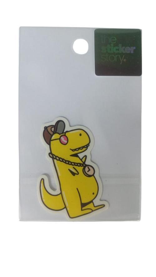 Yapışkanlı Sudan Etkilenmeyen Sticker The Sticker Story Sarı Dinazor Tss0124 (1 Adet)