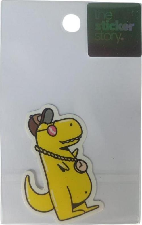 Yapışkanlı Sudan Etkilenmeyen Sticker The Sticker Story Sarı Dinazor Tss0124 (1 Adet)