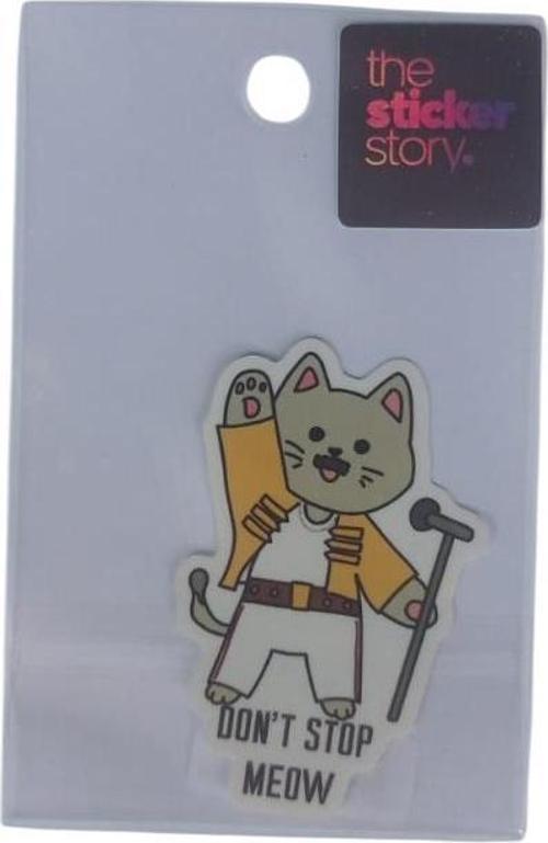 Yapışkanlı Sudan Etkilenmeyen Sticker The Sticker Story Dont Stop Meow Tss0214 (1 Adet)
