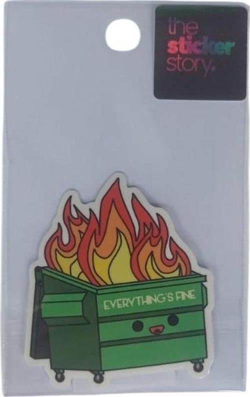 Yapışkanlı Sudan Etkilenmeyen Sticker The Sticker Story Everythig's Fine Tss0153 (1 Adet)