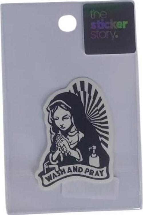 Yapışkanlı Sudan Etkilenmeyen Sticker The Sticker Story Wash And Pray Tss0086 (1 Adet)