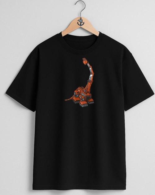 Oversize Ankylosaurus D-Structs Göğüs Tasarımlı Unisex T-Shirt