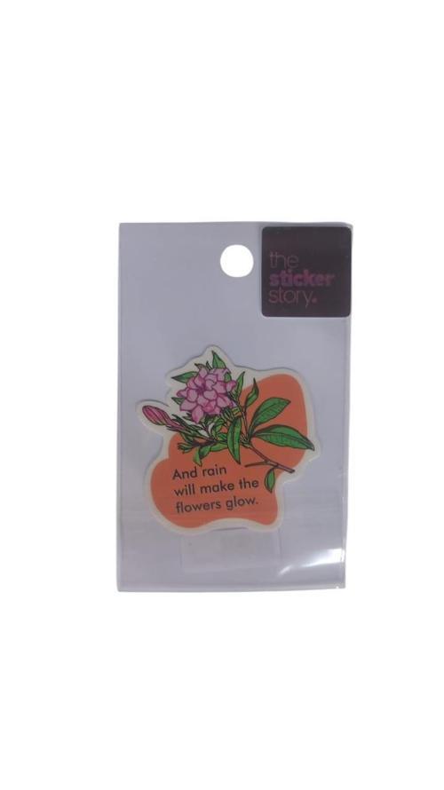 Yapışkanlı Sudan Etkilenmeyen Sticker The Sticker Story Flowers Glow Tss0181 (1 Adet)