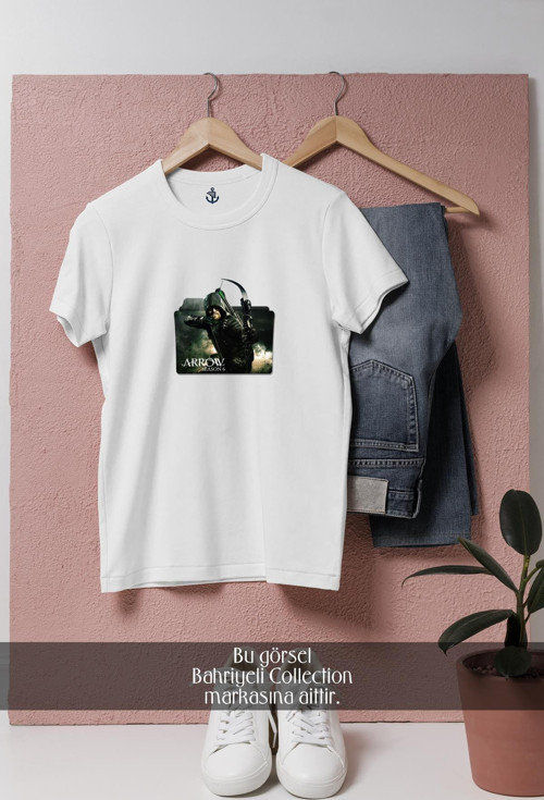 Oversize Arrow Yabancı Dizi Tasarımlı Unisex T-Shirt