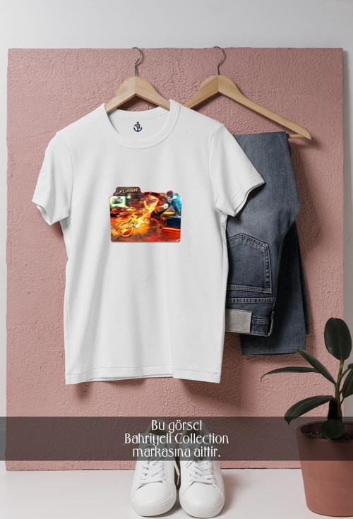 Oversize The Flash Yabancı Dizi Tasarımlı Unisex T-Shirt