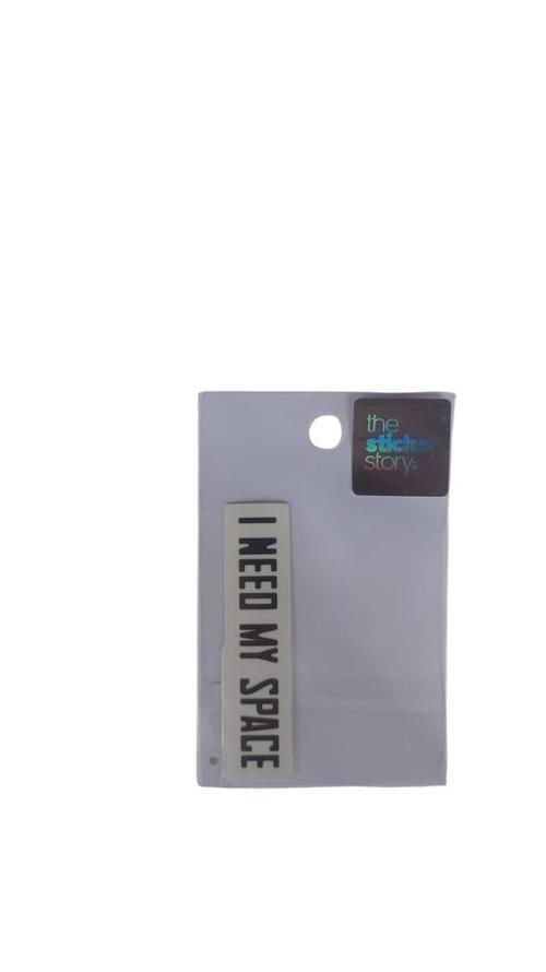 Yapışkanlı Sudan Etkilenmeyen Sticker The Sticker Story I Need My Space Tss0031 (1 Adet)