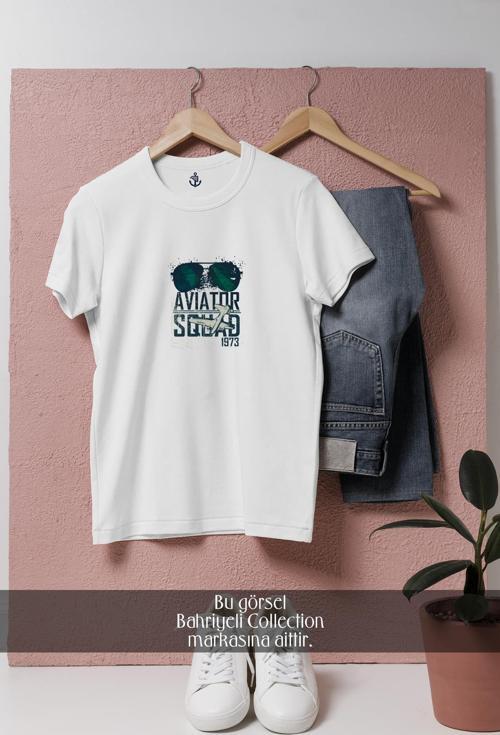 Oversize Aviator Squad 1973 Green Sunglasses  Tasarımlı Unisex T-Shirt