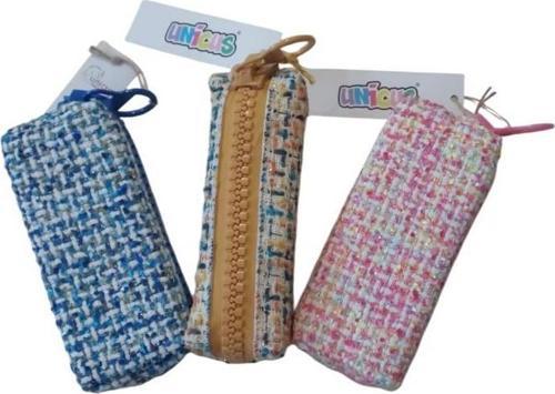 Kalem Çantası Big Zip Colour Kareler Uncs-1016 (Karışık Renk 1 Adet)