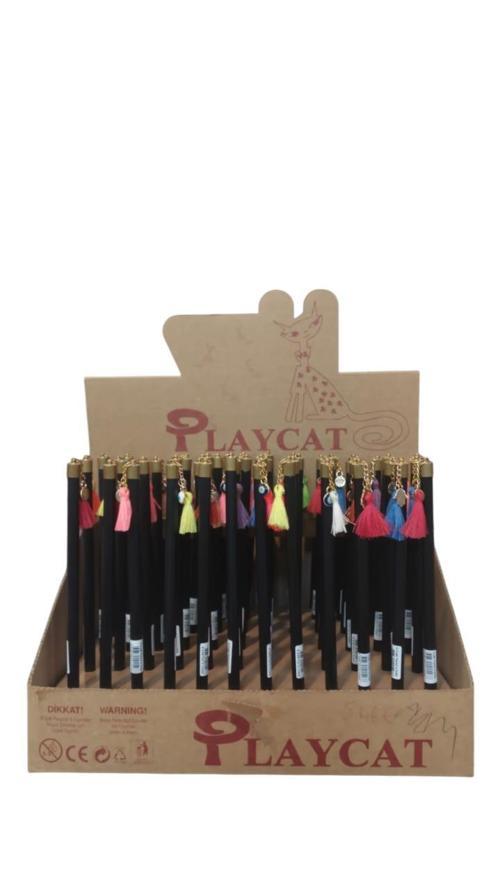 Tükenmez Kalem Siyah Püsküllü 5466 (72 Li Paket)